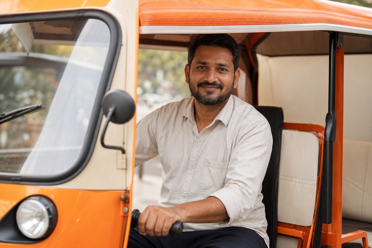 Verified TomTom e-rickshaw driver
